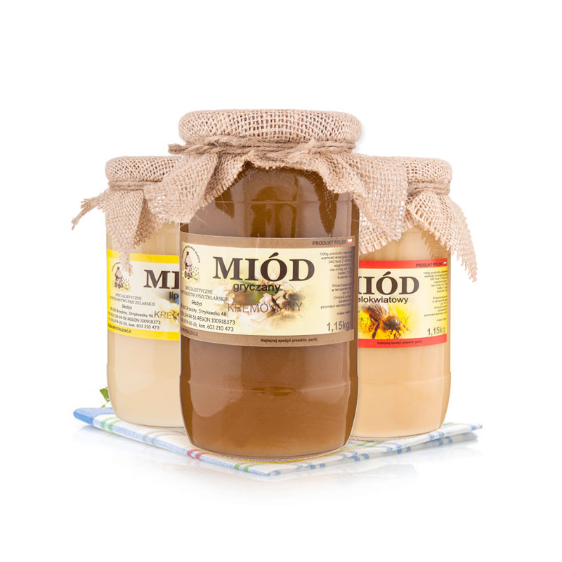 Zestaw miodów kremowanych 3,30kg